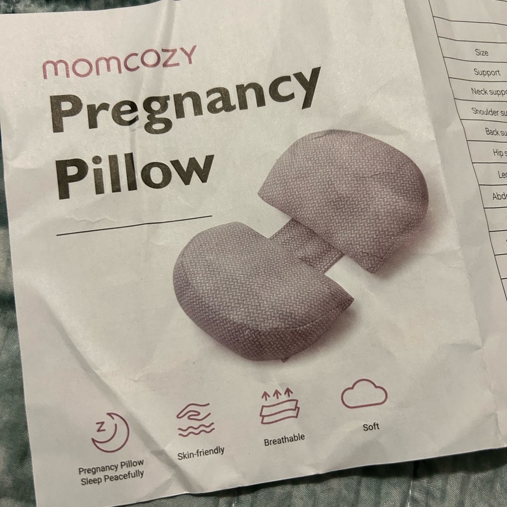 Momcozy Gray Pregnancy Wedge Pillow